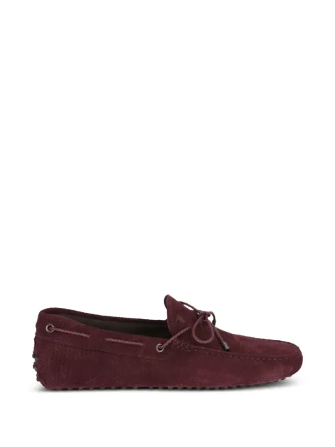 Tod's bow-detail suede driver shoes