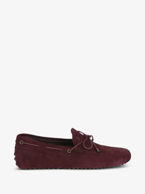 Tod's bow-detail suede driver shoes