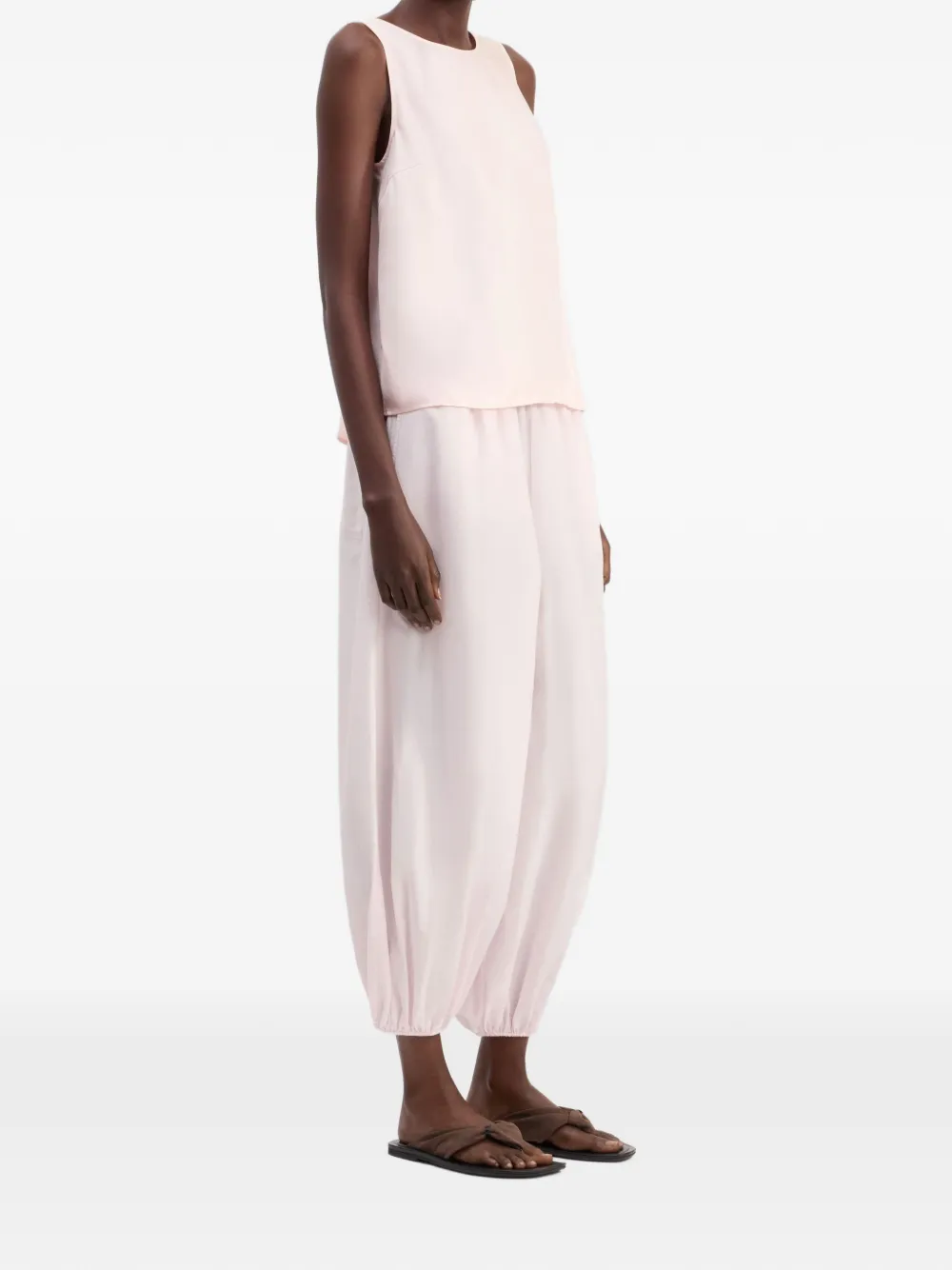 LouLou de Saison Gem gedrapeerde mouwloze top Roze