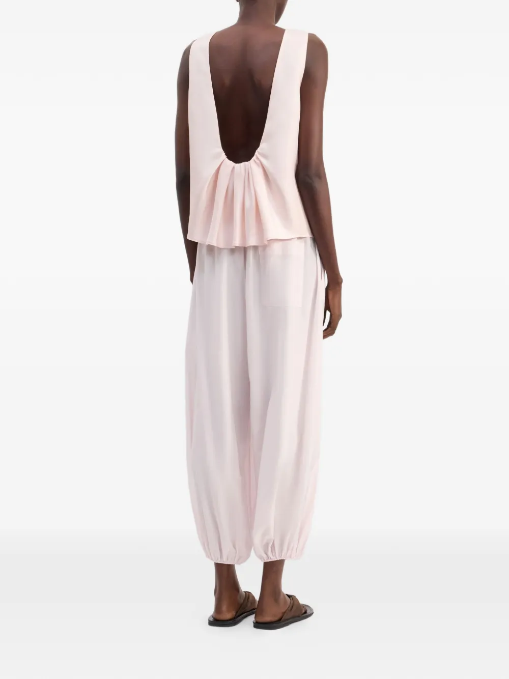 LouLou de Saison Gem gedrapeerde mouwloze top Roze