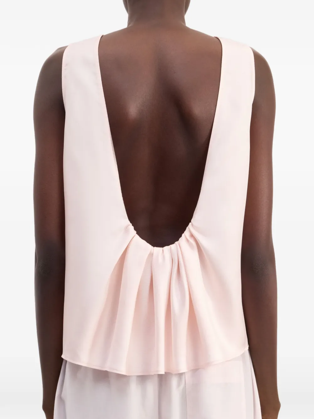 LouLou de Saison Gem gedrapeerde mouwloze top Roze