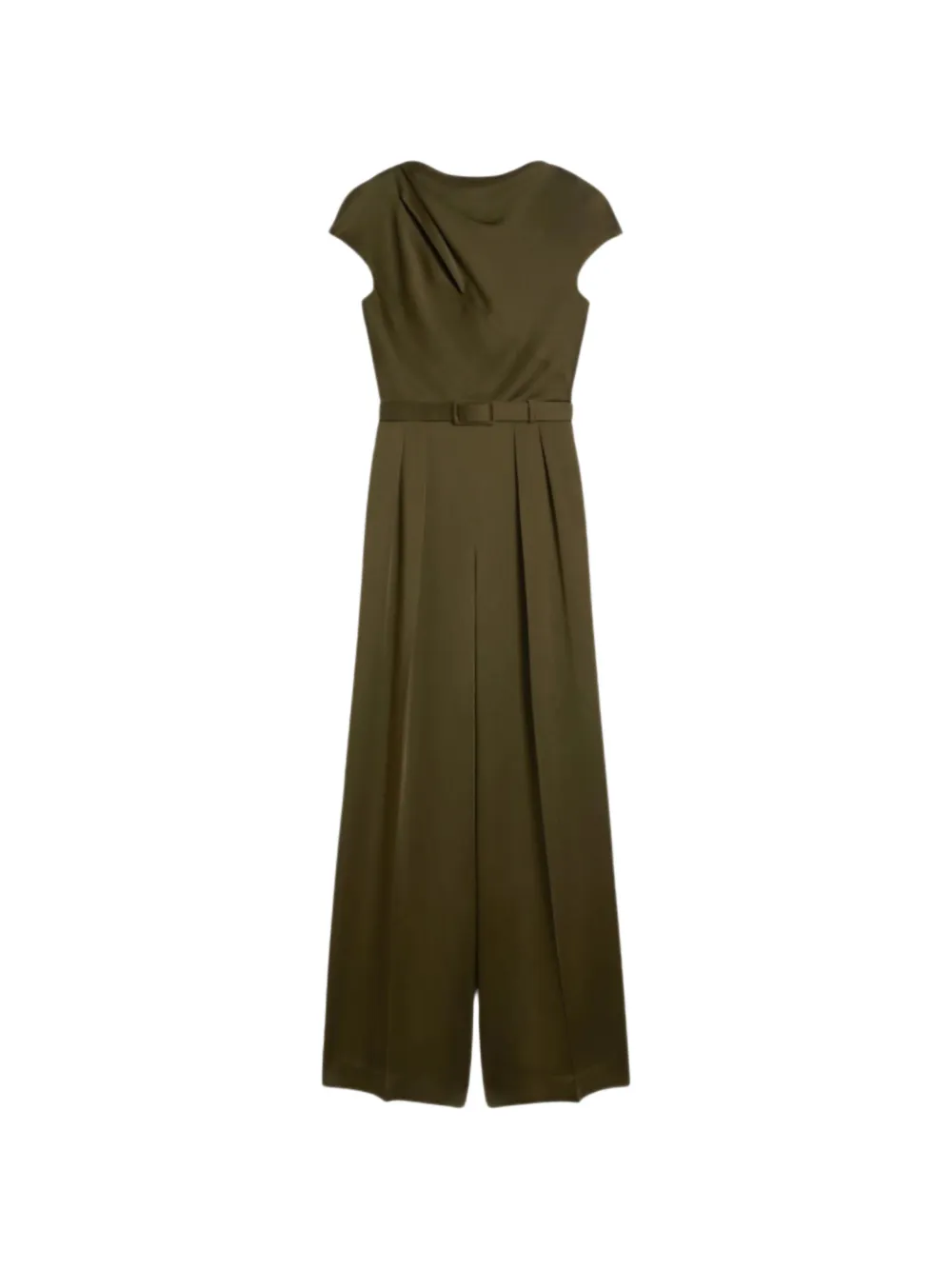 Max Mara cut-out belted jumpsuit - Verde
