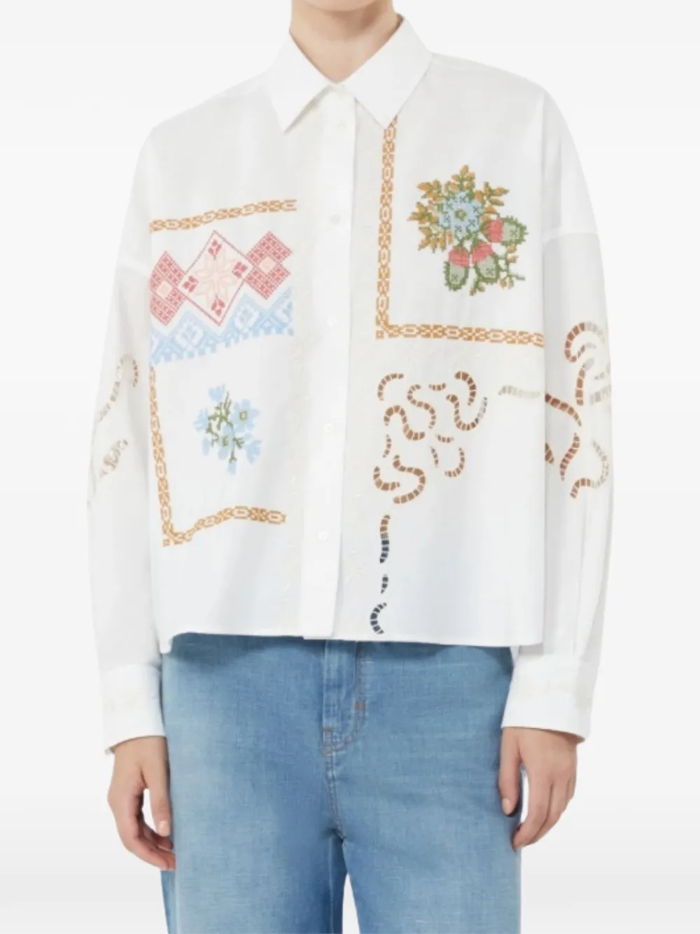  Weekend Max Mara Embroidered Shirt - White 