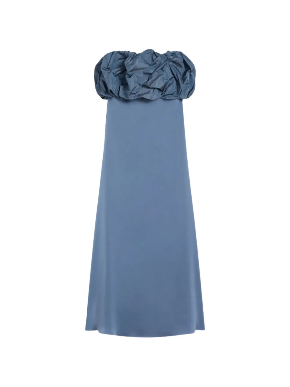 Max Mara strapless ruffled-bodice maxi dress - Blu