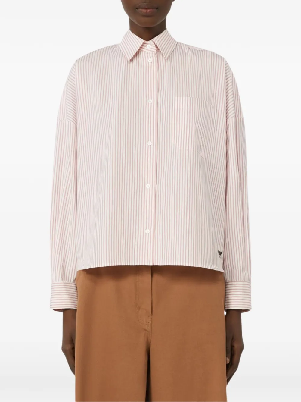  Weekend Max Mara Striped Pocket Shirt - White 