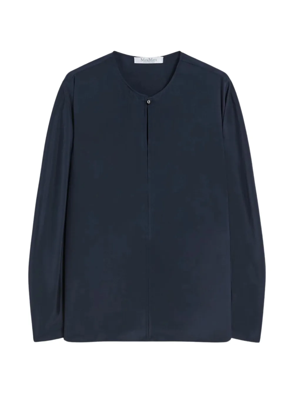 Max Mara button silk top - Blu
