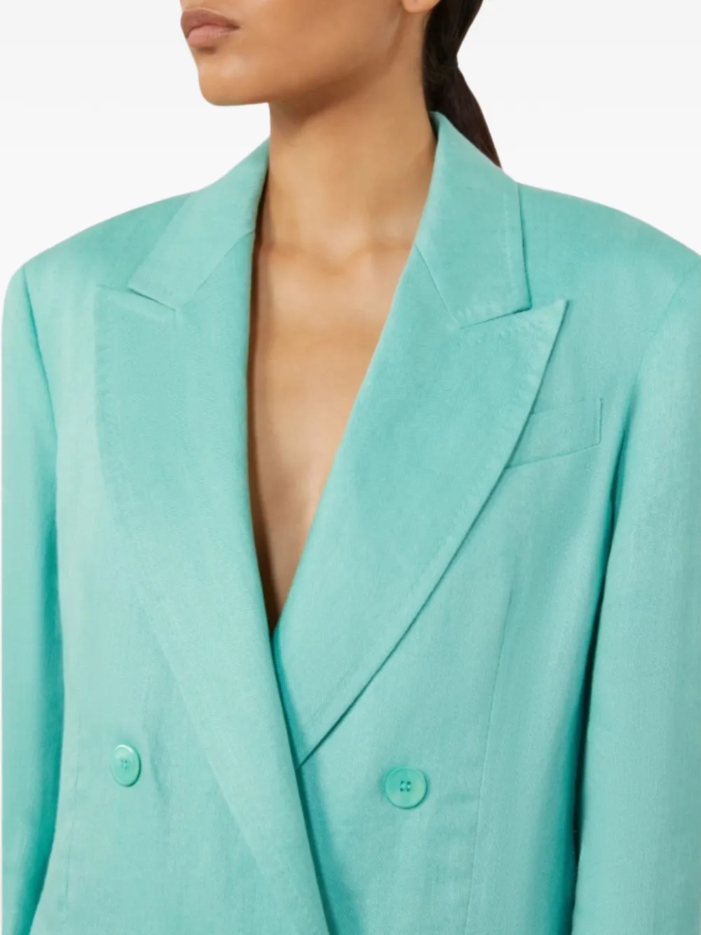 Max Mara Olimpia blazer met dubbele rij knopen Groen