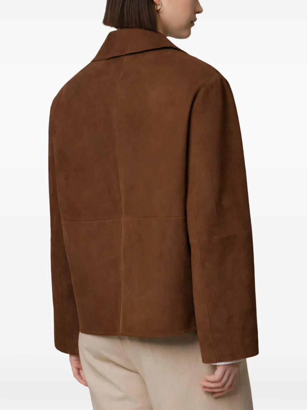  Weekend Max Mara Button Patch-pocket Jacket - Brown 