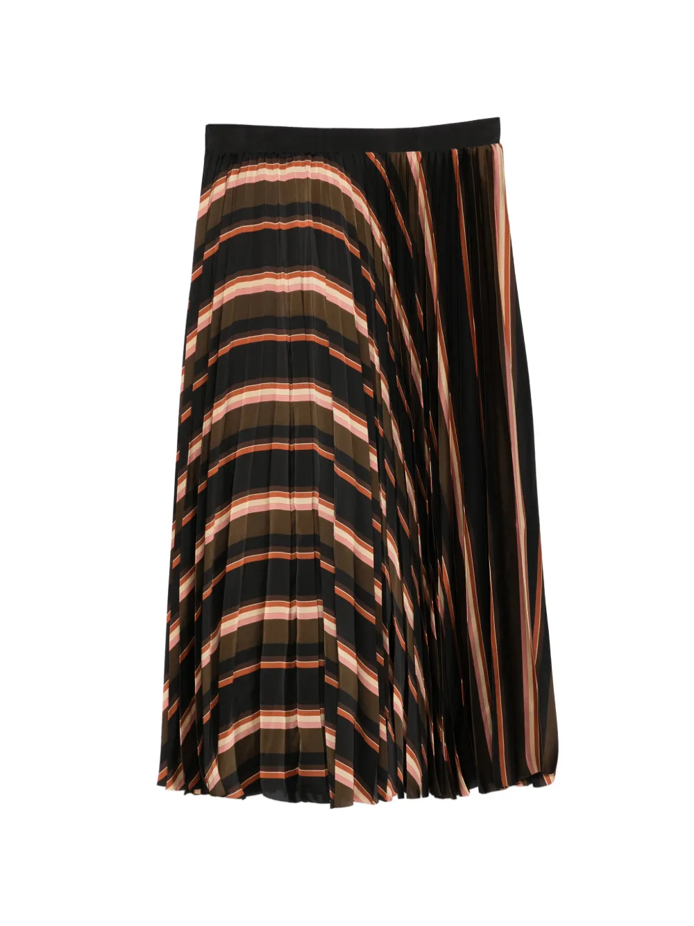 sacai Gestreepte midi-rok Zwart