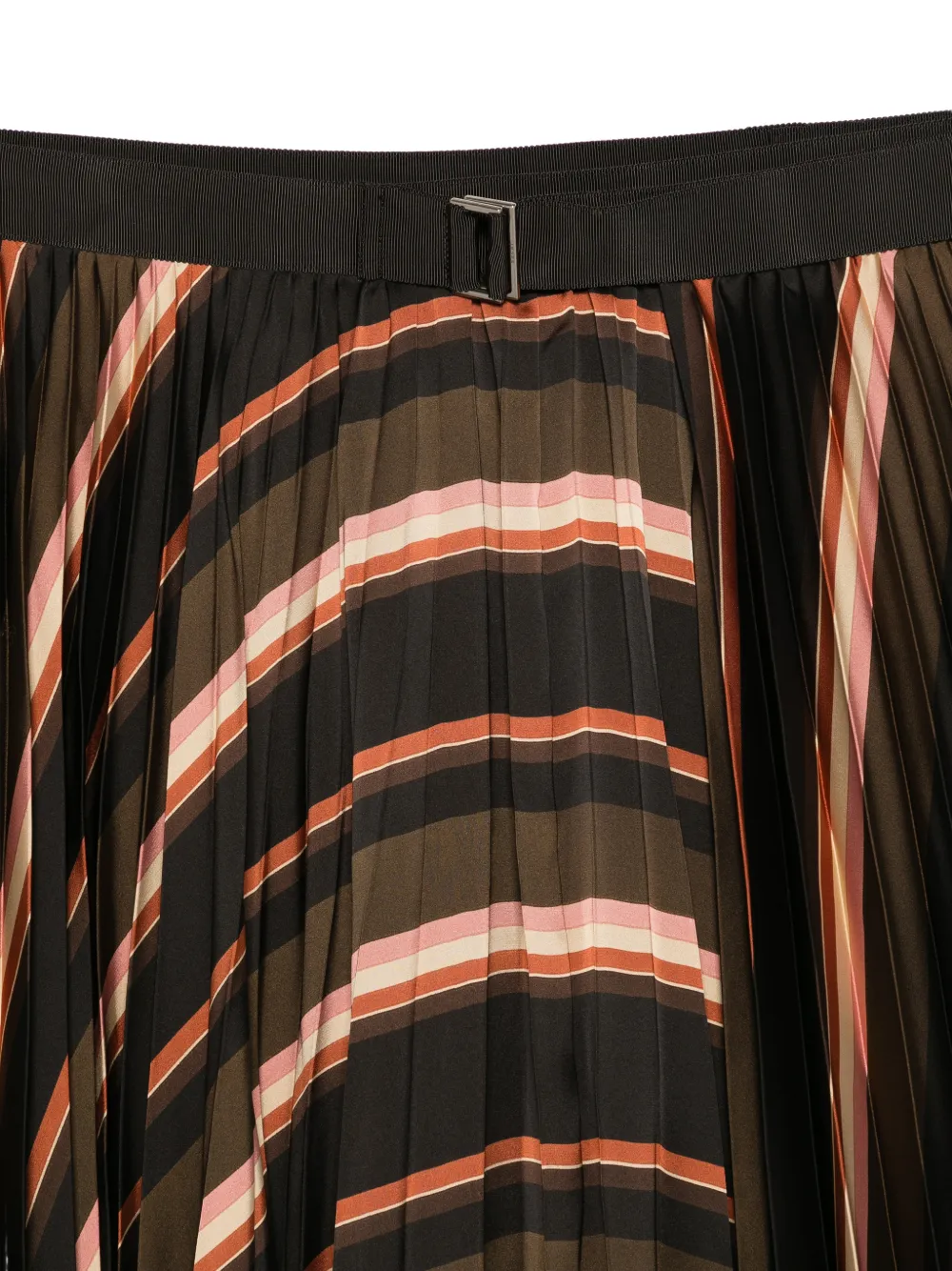 sacai Gestreepte midi-rok Zwart