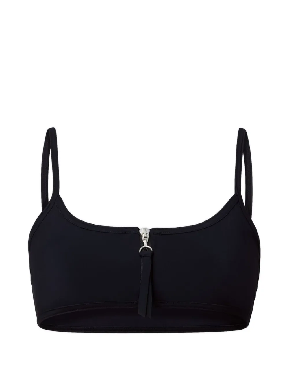 LouLou de Saison Top bikini Olga con scollo quadrato - Nero