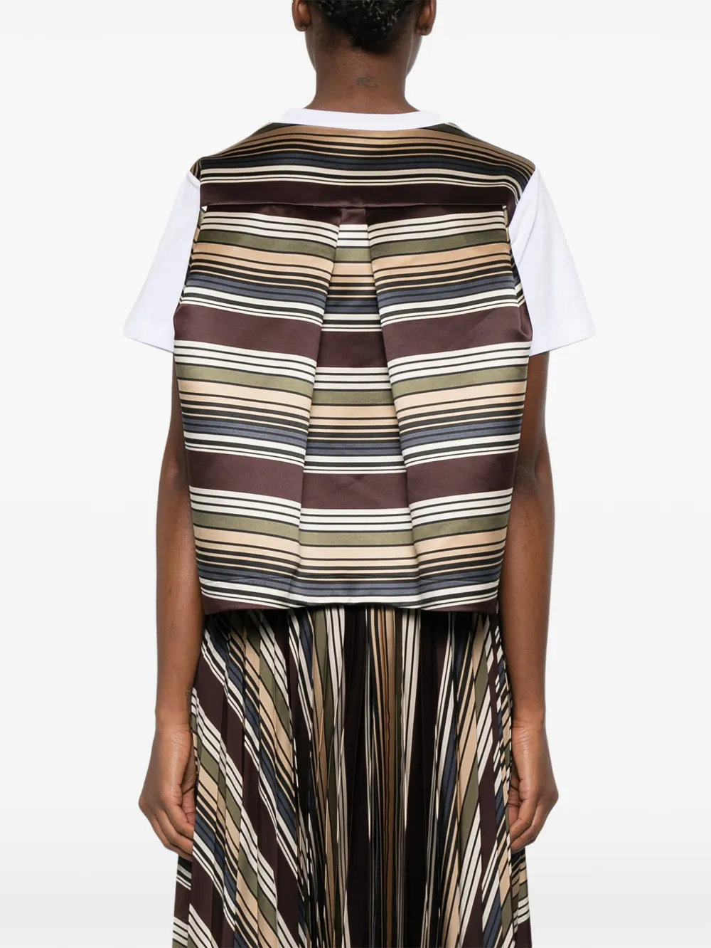 sacai Gestreept T-shirt Wit