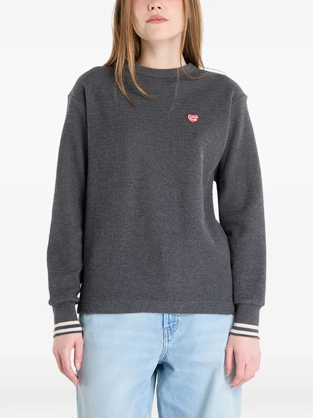  Human Made Textured Sweatshirt - Grey 