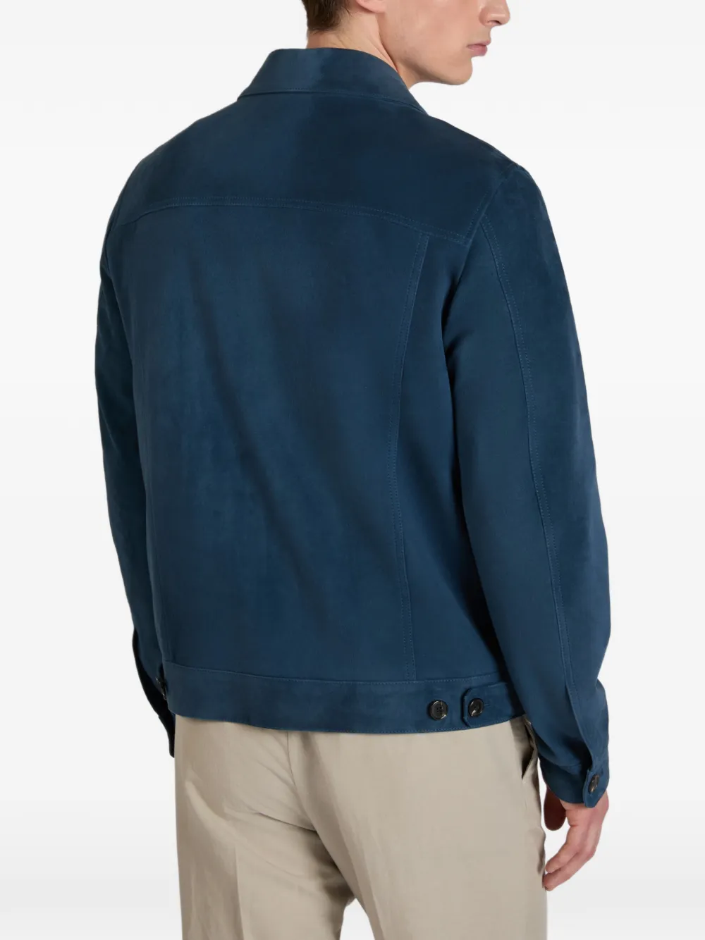 slowear Suède jack Blauw