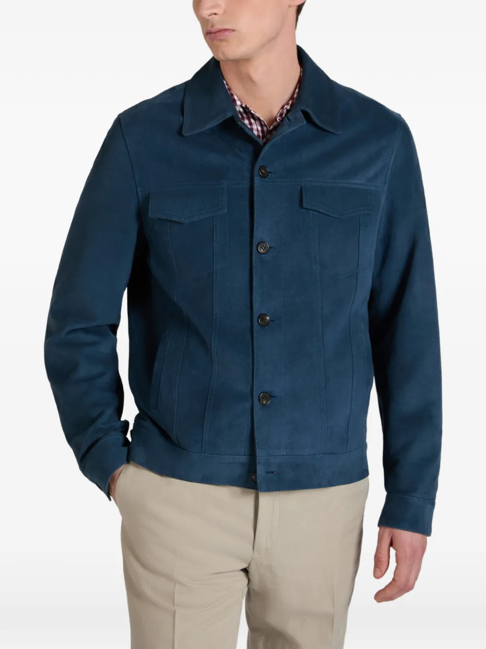  Slowear Suede Jacket - Blue 