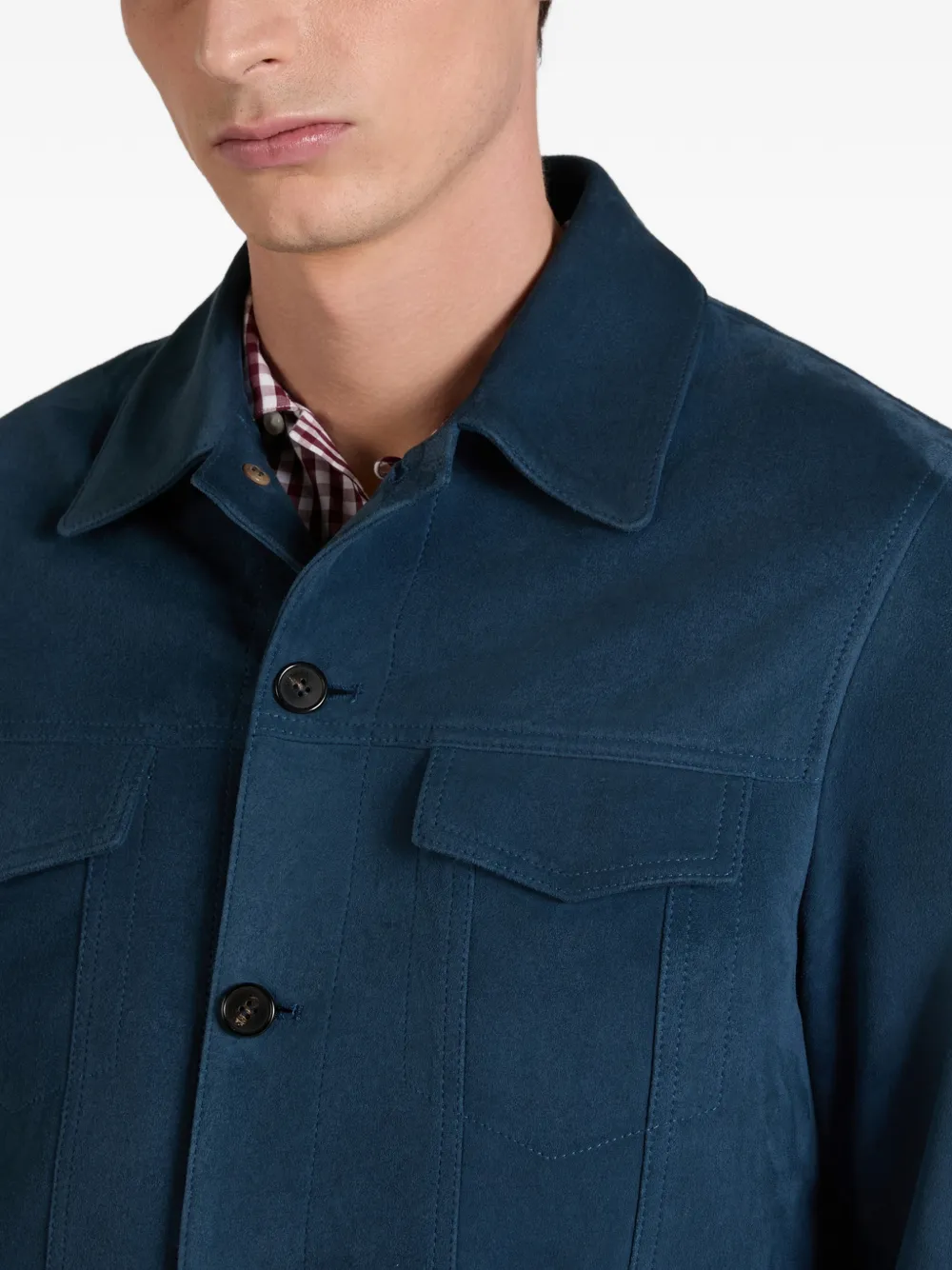 slowear Suède jack Blauw