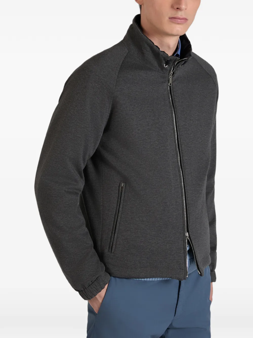  Slowear Reversible Taffeta Blouson Jacket - Black 