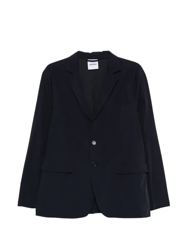 ASPESI Notched-lapels Blazer in Blue