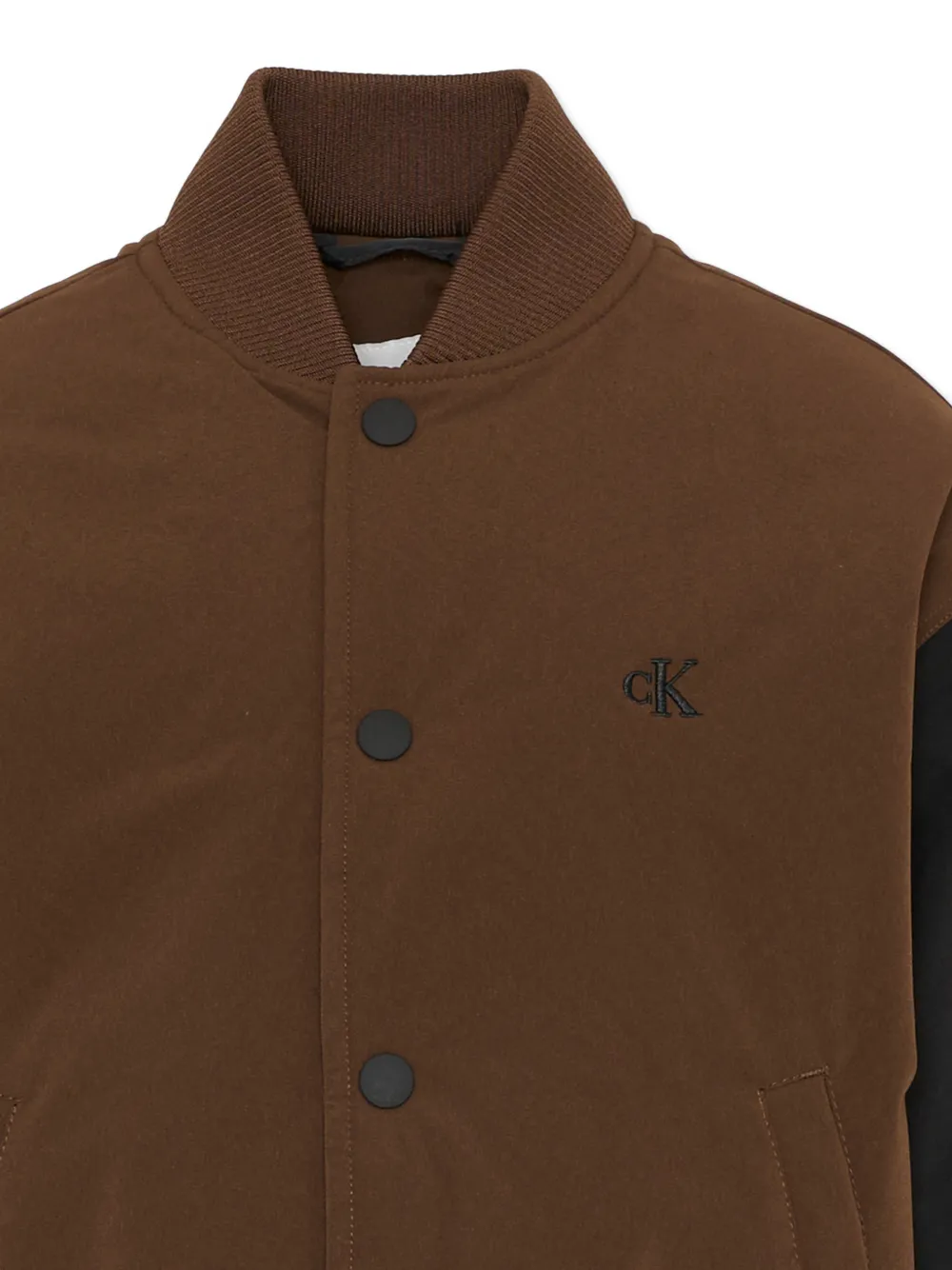  Calvin Klein Kids Appliqué Bomber - Brown 