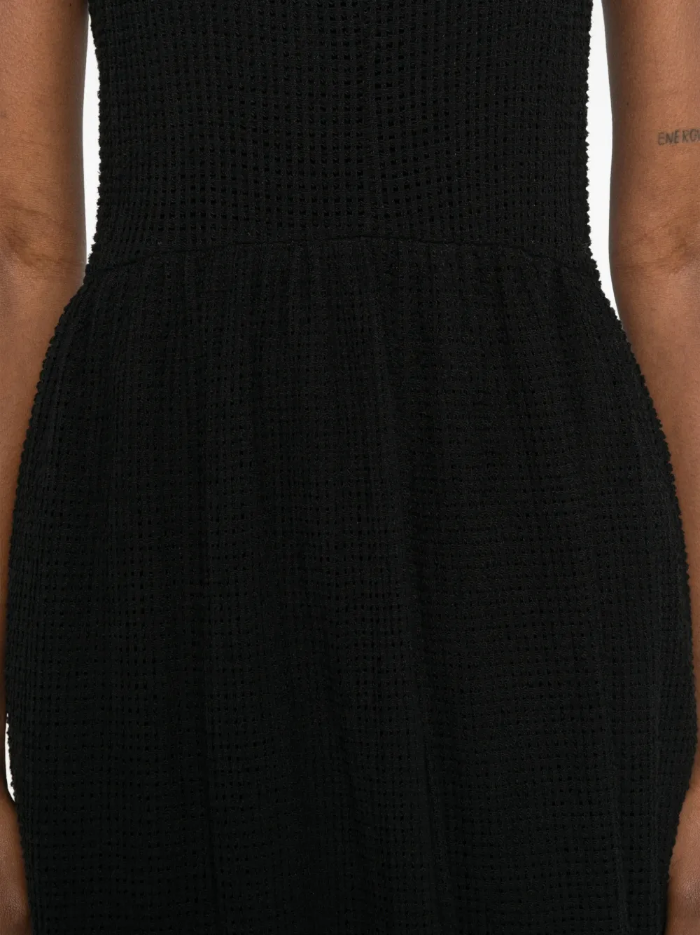 Jil Sander Midi-jurk met textuur Zwart