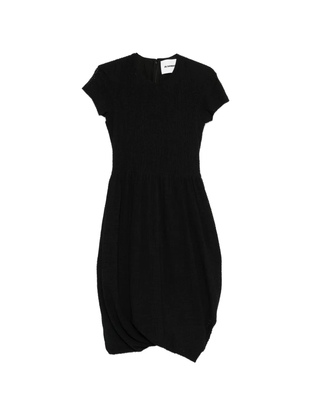Jil Sander textured midi dress - Nero
