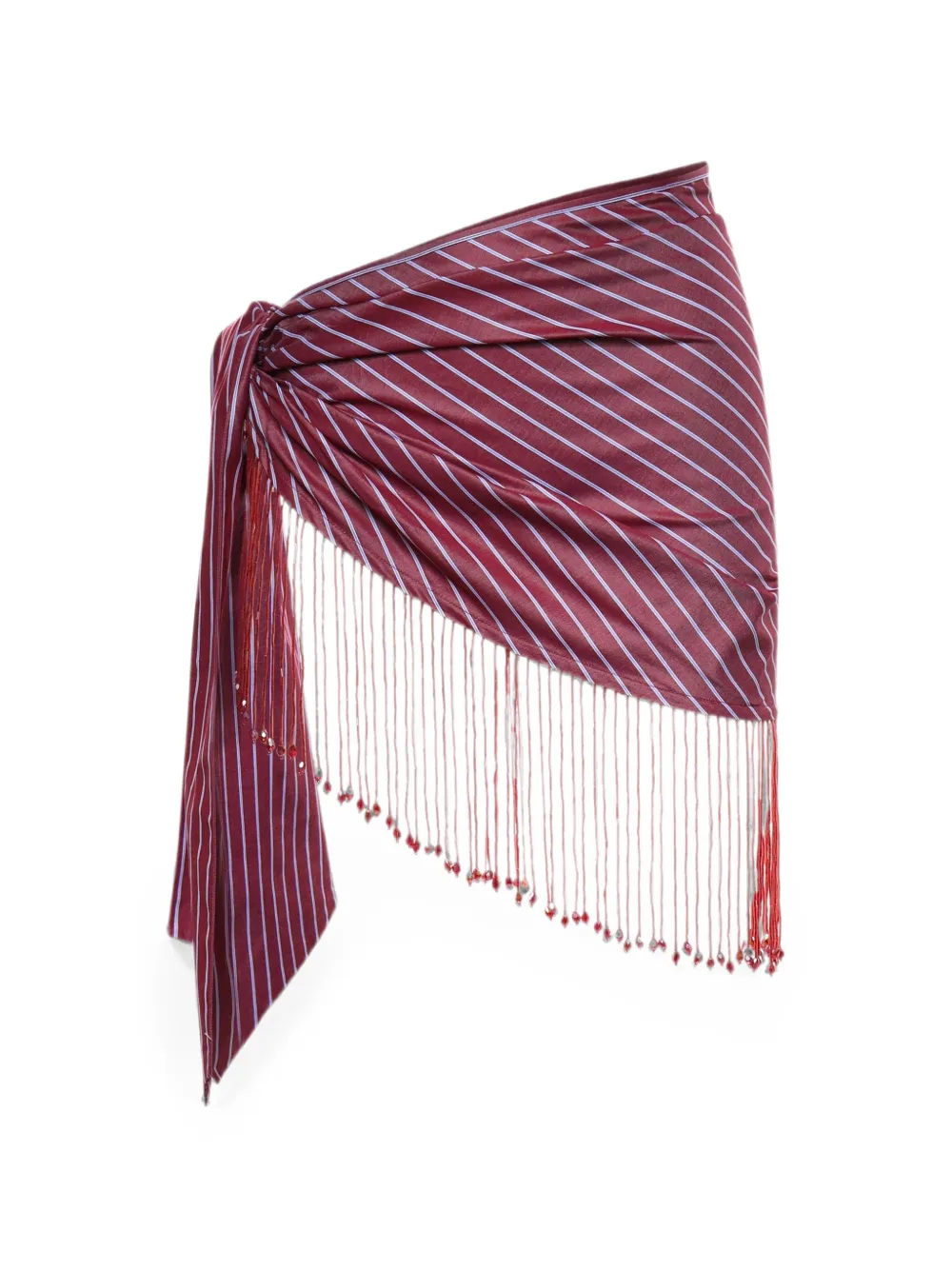 THE ANDAMANE striped fringed skirt - Violett