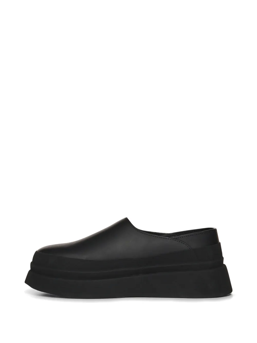 HELIOT EMIL Loafers met logoplakkaat en plateauzool Zwart