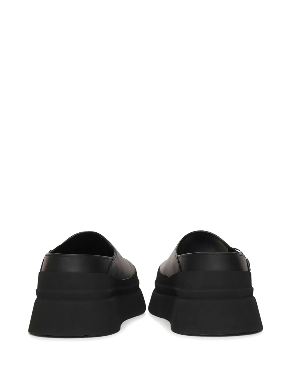 HELIOT EMIL Loafers met logoplakkaat en plateauzool Zwart