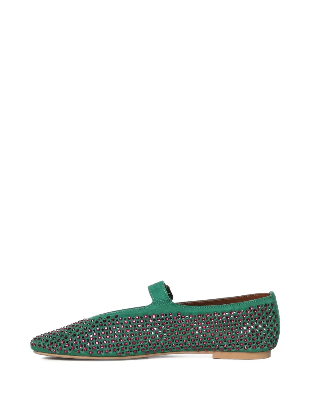 Kurt Geiger London Mayfair buckle-embellished ballet flats Groen
