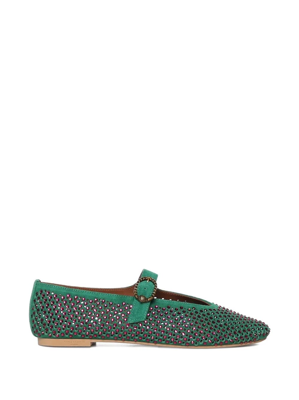Kurt Geiger London Mayfair buckle-embellished ballet flats - Verde