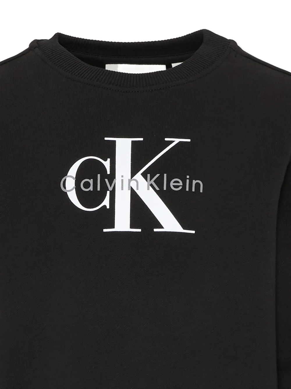  Calvin Klein Kids Logo Crew-neck Sweatshirt - Black 