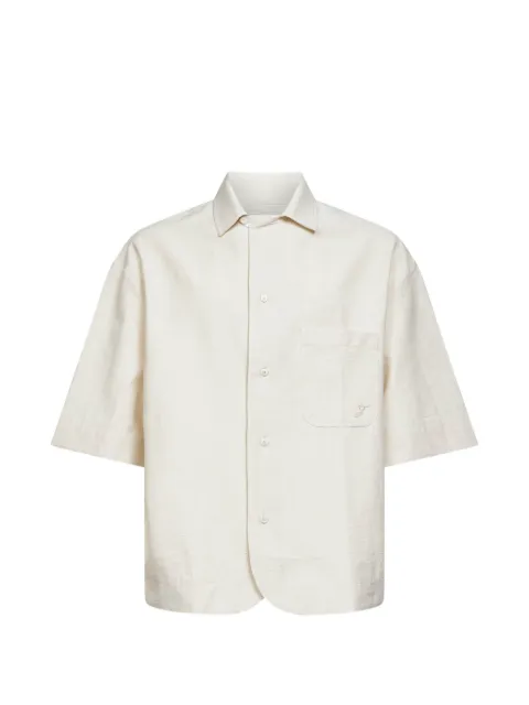 Jacquemus grosgrain logo patch pocket shirt