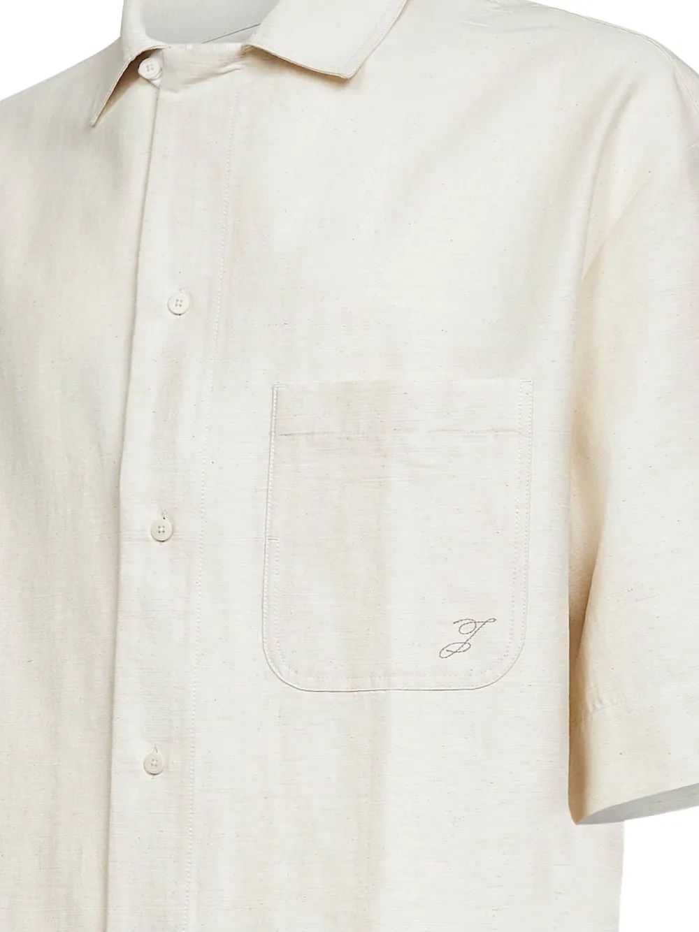 Jacquemus Paysan logo-patch Pocket Shirt | Neutrals | FARFETCH