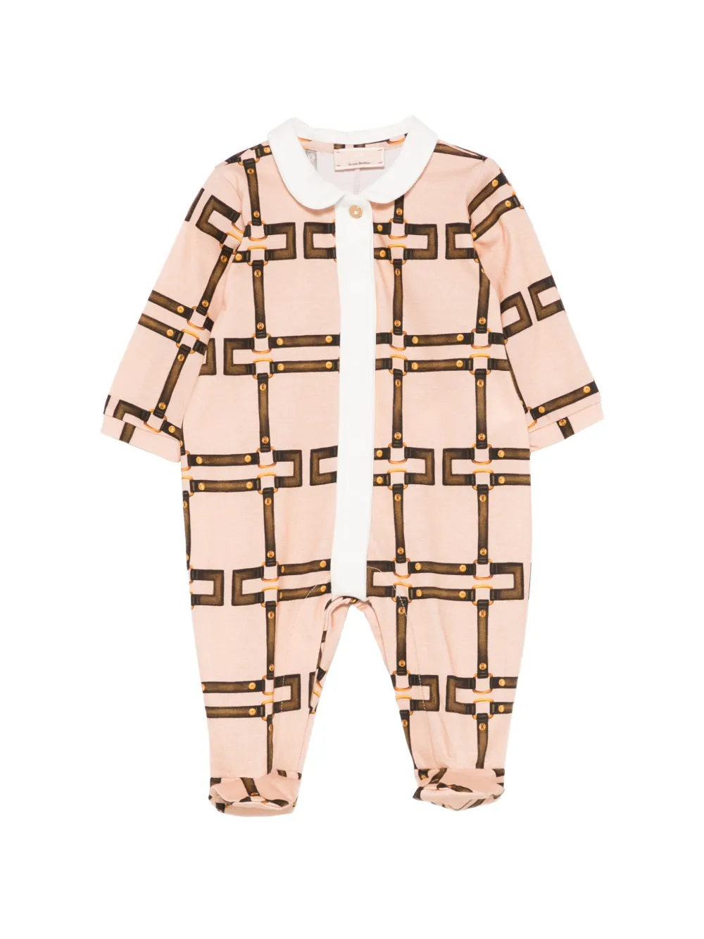 Elisabetta Franchi La Mia Bambina geometric-print romper - Rosa