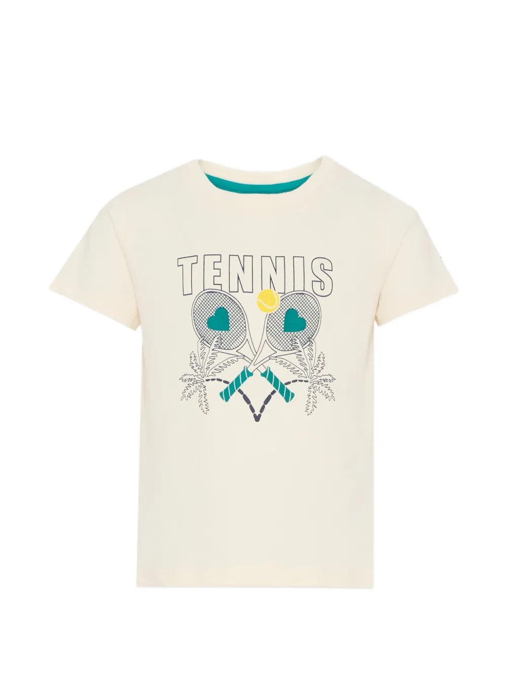 Kids Around tennis print T-shirt - Toni neutri