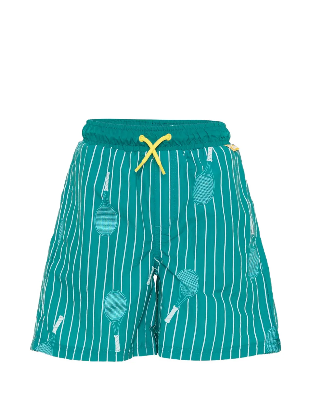 Kids Around tennis striped swim trunks - Verde