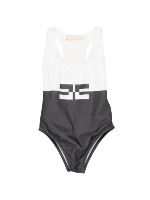 Elisabetta Franchi La Mia Bambina Badeanzug mit Logo-Print