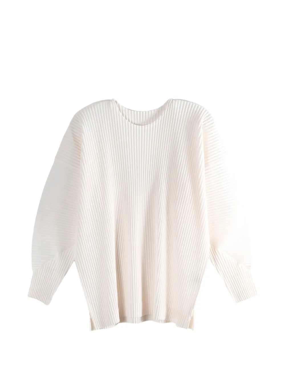 Homme Plissé Issey Miyake Monthly Colors: January pleated crew neck top - Toni neutri