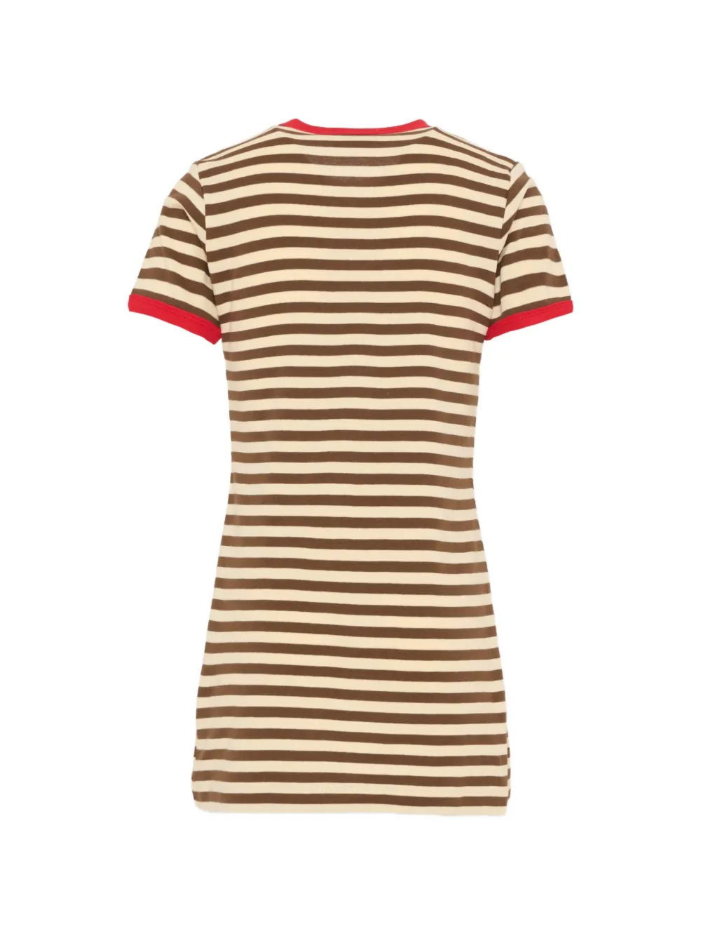 MAX&Co. Kids Jurk met gestreepte afwerking Beige
