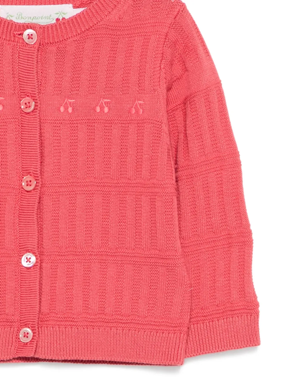  Bonpoint Buttoned Cardigan - Red 