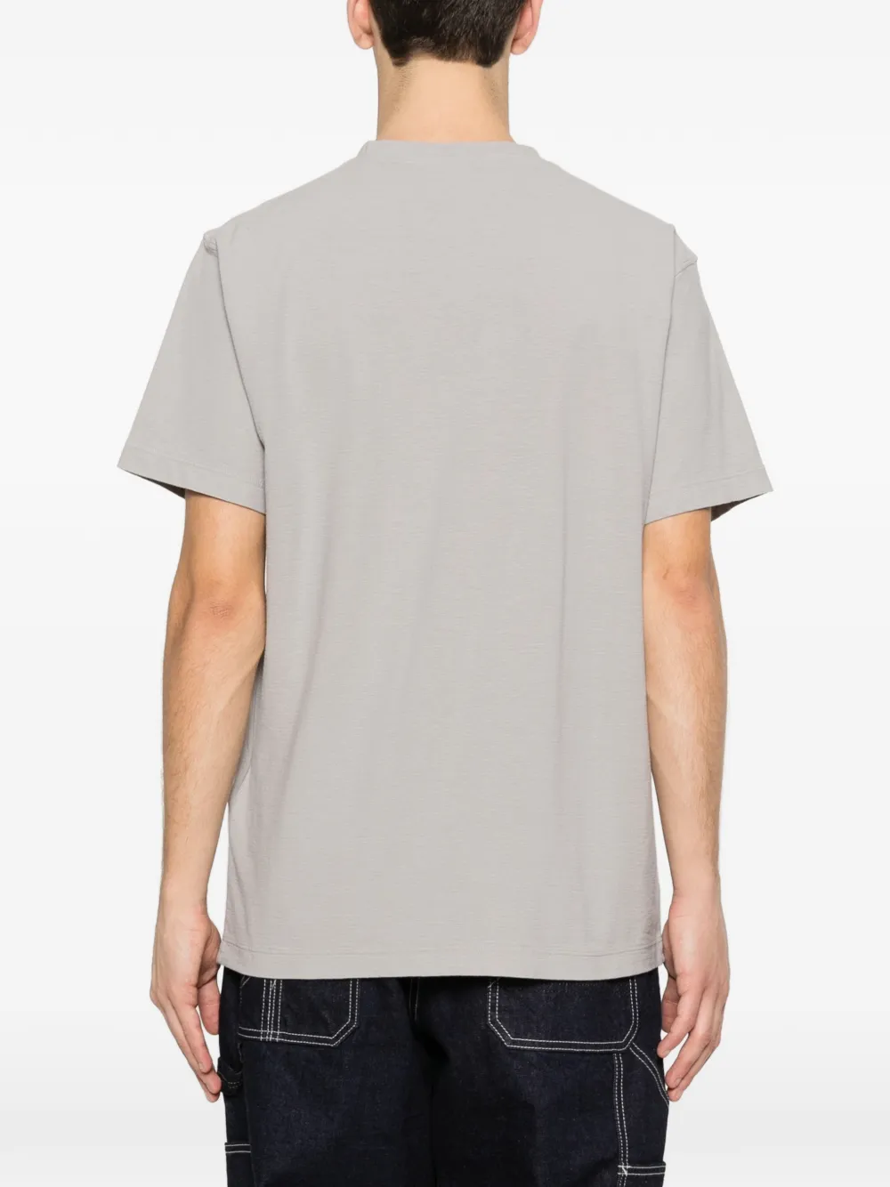 Stone Island Ghost T-shirt met logopatch en ronde hals Grijs