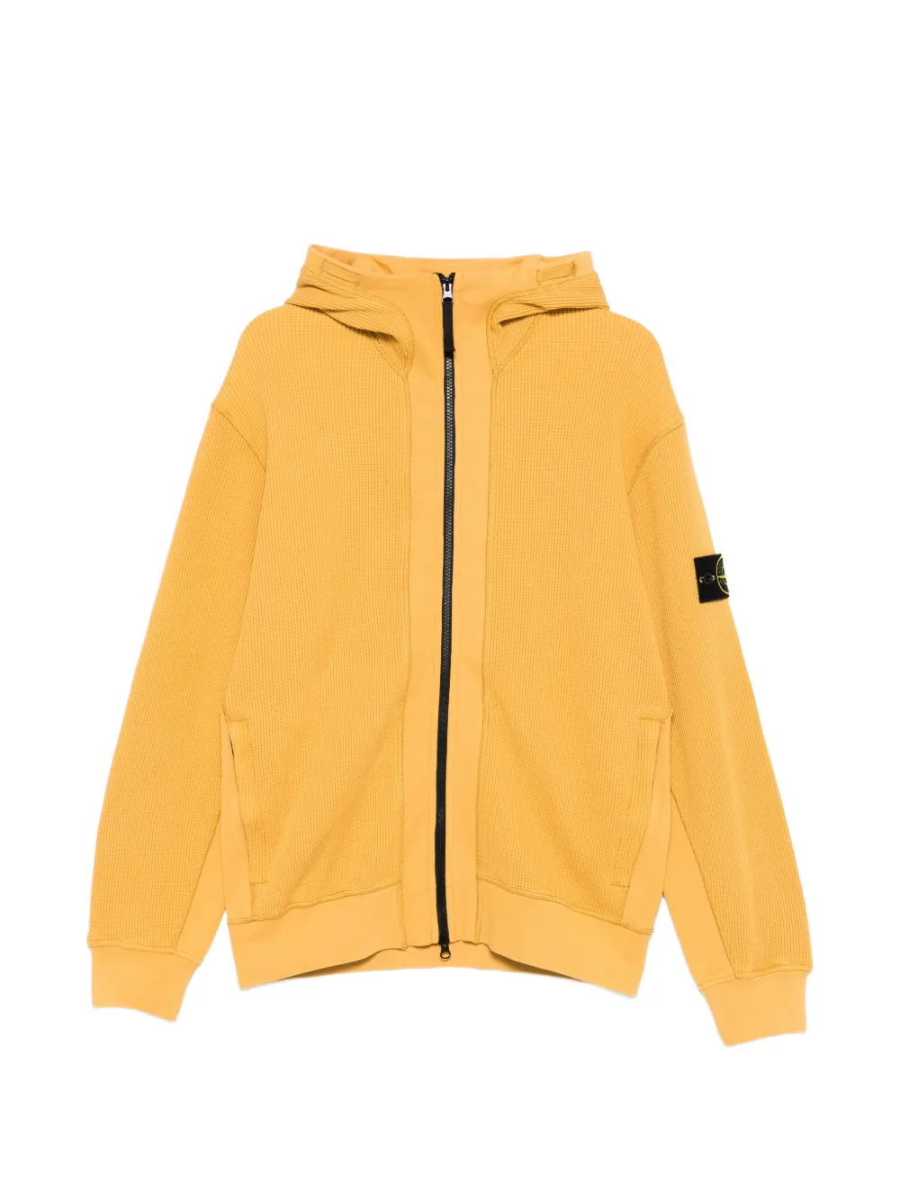 Stone Island zip-up knitted hoodie - Giallo