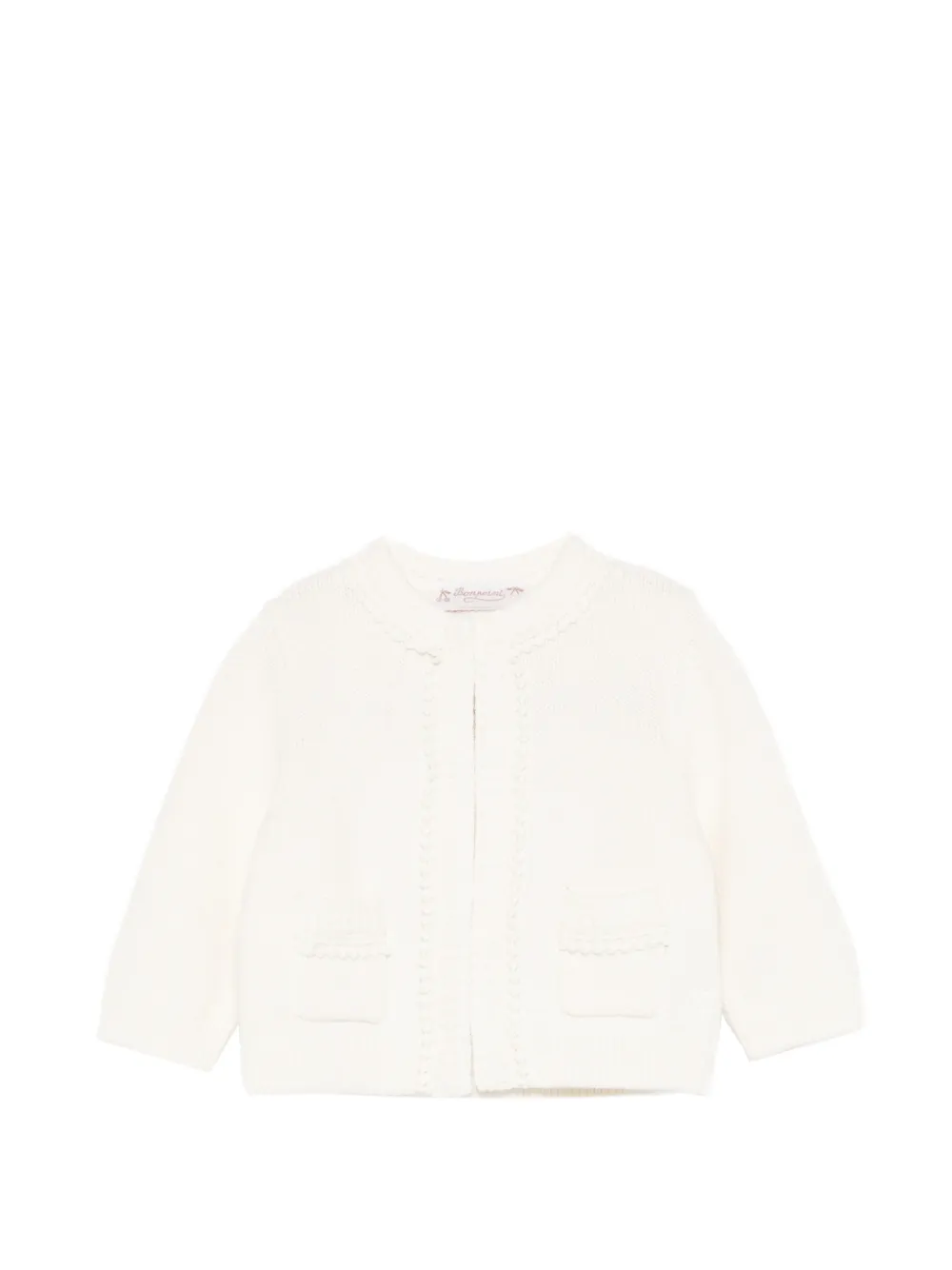 Bonpoint front-pocket cardigan - Bianco