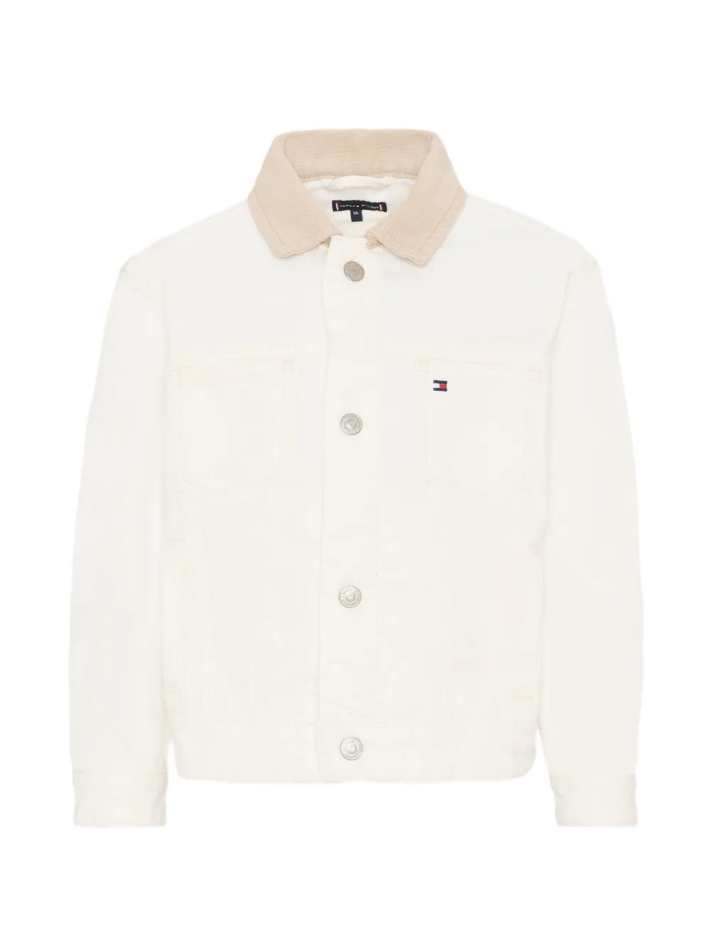 Tommy Hilfiger Junior logo cotton jacket - Bianco