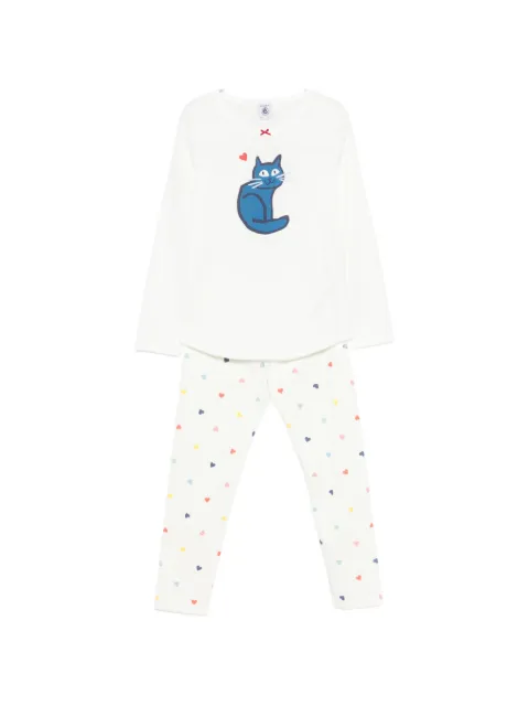 Petit Bateau Conjunto de pijama 2 peças com estampa de coração
