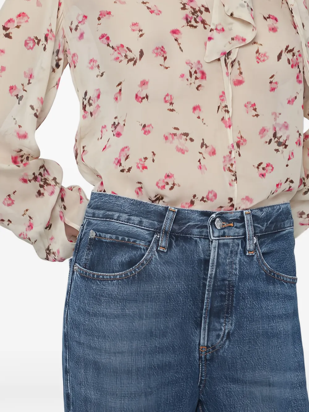 FRAME Antidote jeans met franje Blauw
