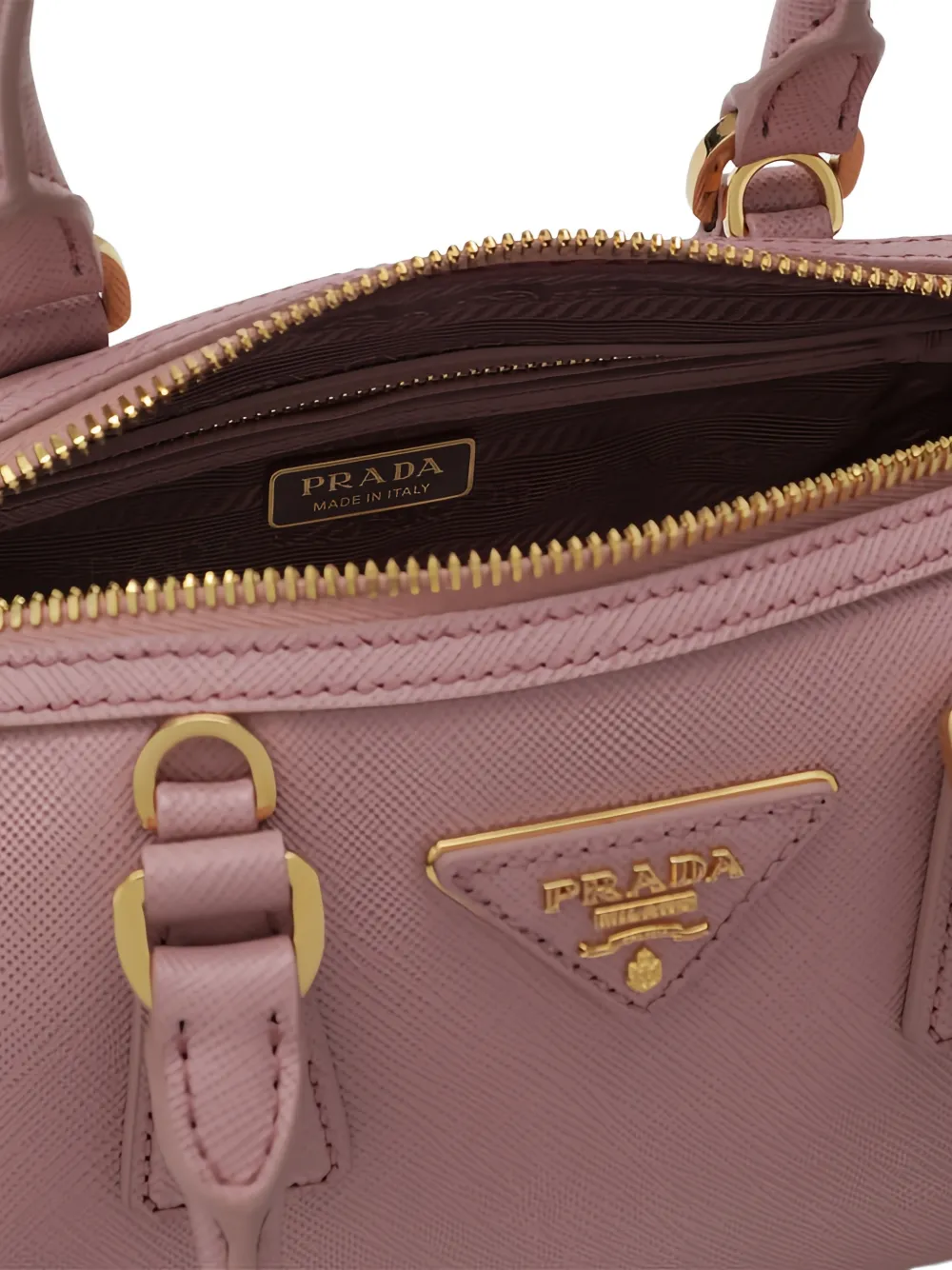Prada Leren shopper Roze