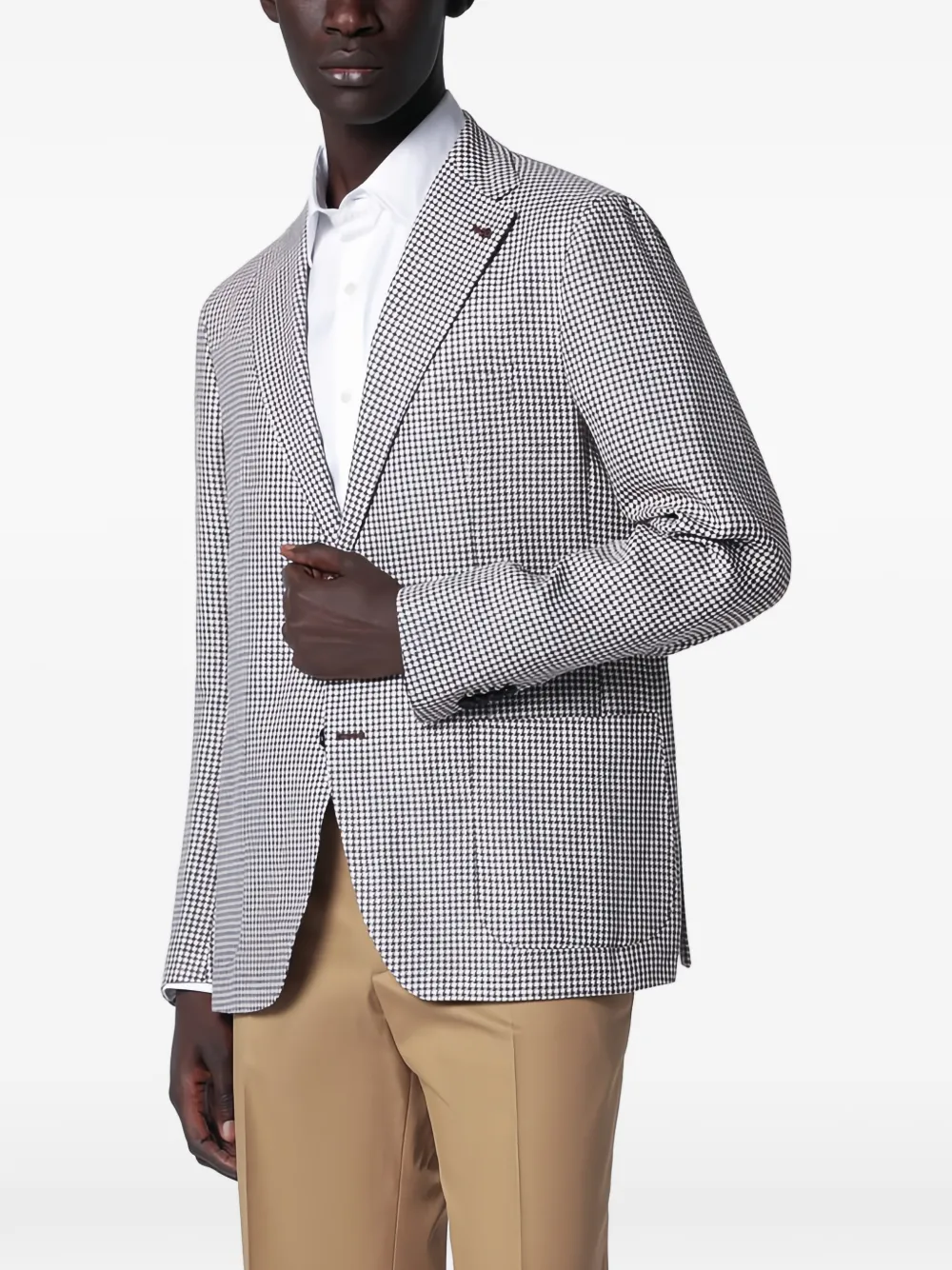 Tagliatore check-patterned blazer - Brown