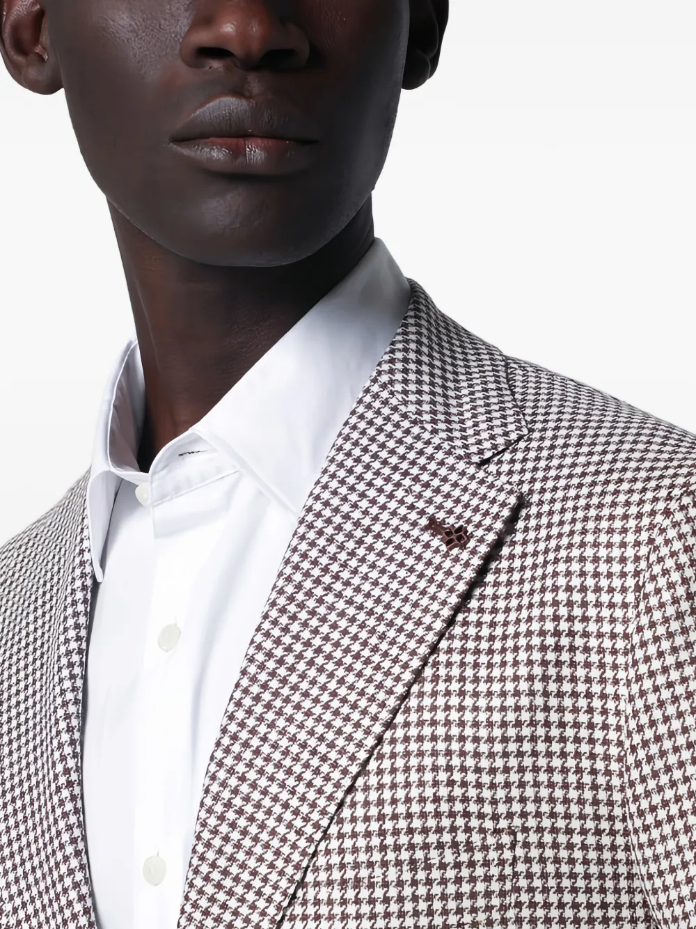 Tagliatore Geruite blazer Bruin