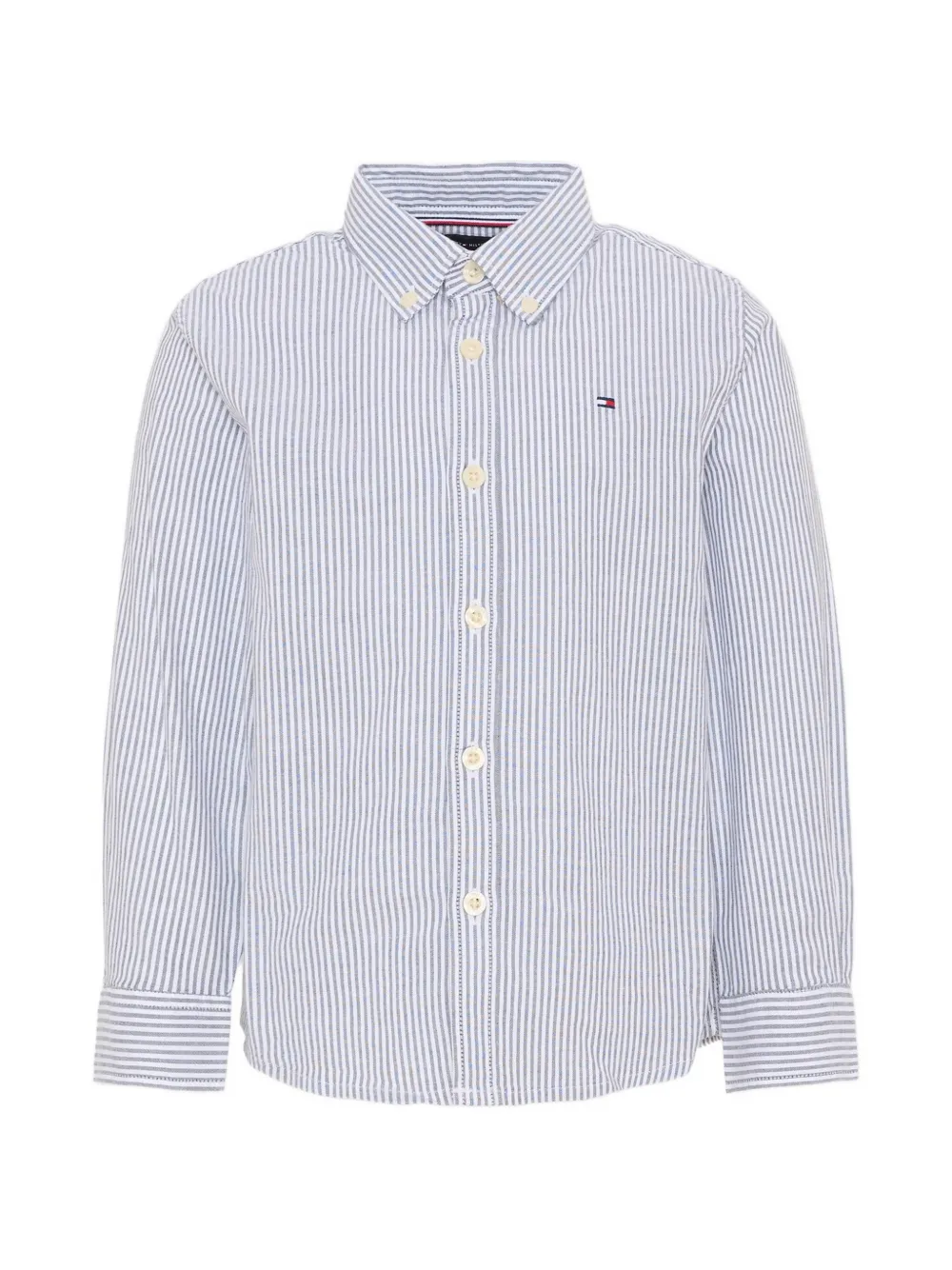 Tommy Hilfiger Junior striped long-sleeve shirt - Bianco